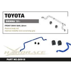 Barra antirollio anteriore Hardrace Q0918 Toyota Sienna - 