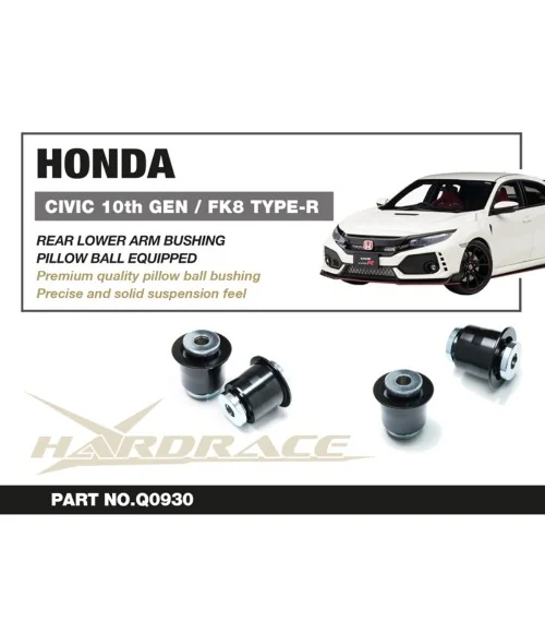 Hardrace Q0930 Rear Lower Arm Bushing Honda Civic - 