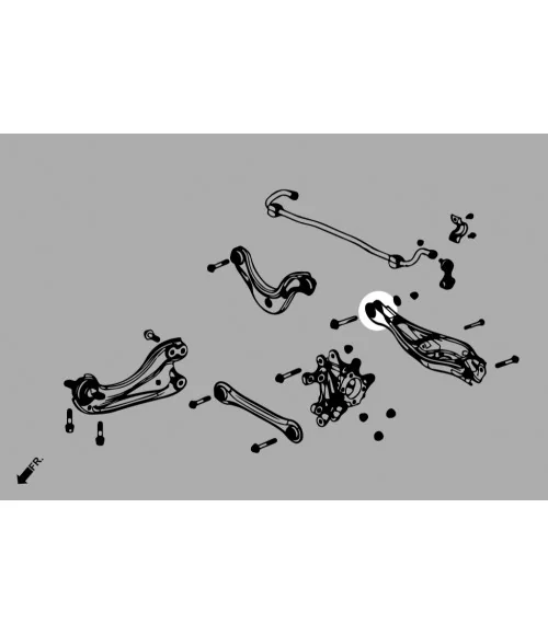 Hardrace Q0931 Rear Lower Arm Bushing Honda Civic - 