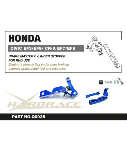 Hardrace Q0936 Brake Master Cylinder Stopper Honda Civic, CRX - 