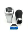 Pomello Leva cambio BMW GRIGIO SILVER + CUFFIA 6 marce Serie 1 E81 E82 E87 E88