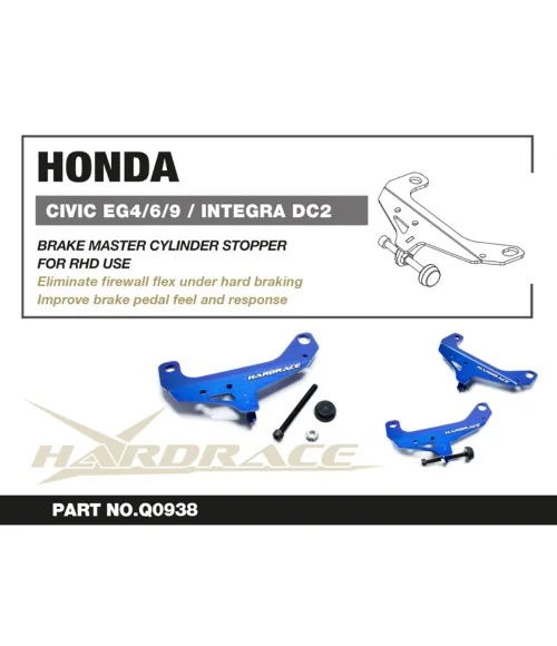 Hardrace Q0938 Brake Master Cylinder Stopper Honda Civic, Integra - 