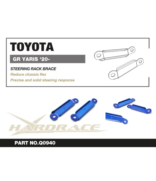 Hardrace Q0940 Steering Rack Brace Toyota Yaris / vitz - 