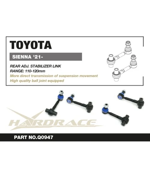 Hardrace Q0947 Rear Adj. Stabilizer Link Toyota Sienna - 
