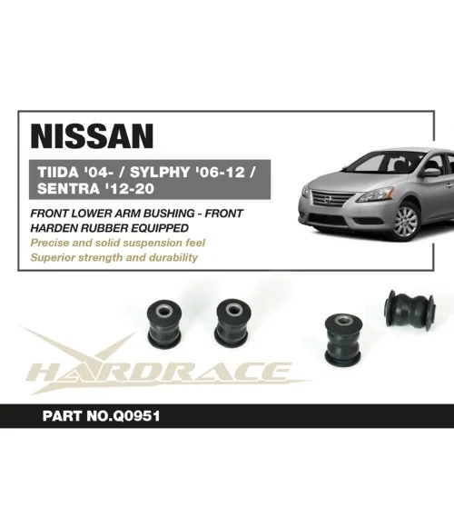 Hardrace Q0951 Front Lower Arm Bushing - Front Nissan - 