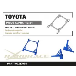 Hardrace Q0955 Supporto inferiore centrale a 4 punti Toyota Prius alpha - 