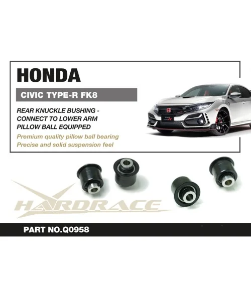 Hardrace Q0958 Rear Knuckle Bushing - Connect To Lower Arm Honda Civic - 