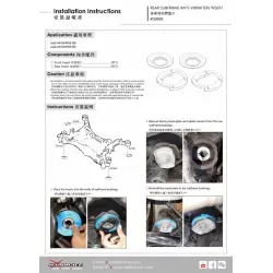 Hardrace Q0959 Inserto antivibrante per telaio ausiliario posteriore Audi A4, S4/RS4, A5, S5/RS5 - 