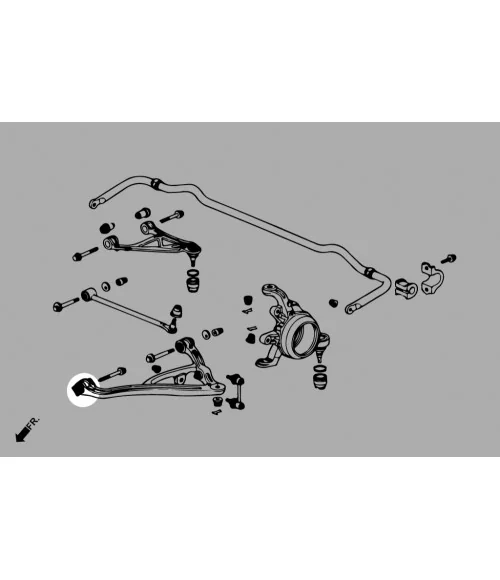 Hardrace Q0965 Rear Lower Arm Bushing Honda S2000 - 