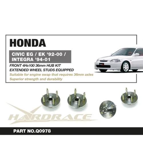 Hardrace Q0978 Mozzo ruota anteriore 36mm Honda Civic, Integra, Del Sol - 
