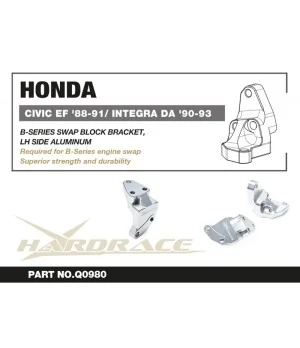 Hardrace Q0980 B-series Swap Supporto Motore - Lato Sinistro Honda Civic, Integra, CRX - 