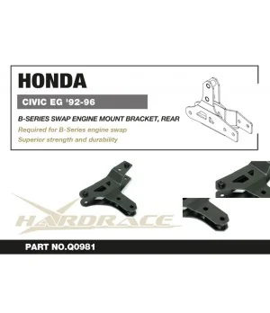 Hardrace Q0981 B-series Swap Supporto Motore - Posteriore Honda Civic - 