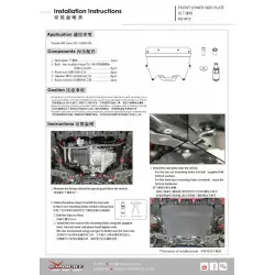 Piastra paramotore anteriore inferiore Hardrace Q1012 Toyota Yaris / vitz - 