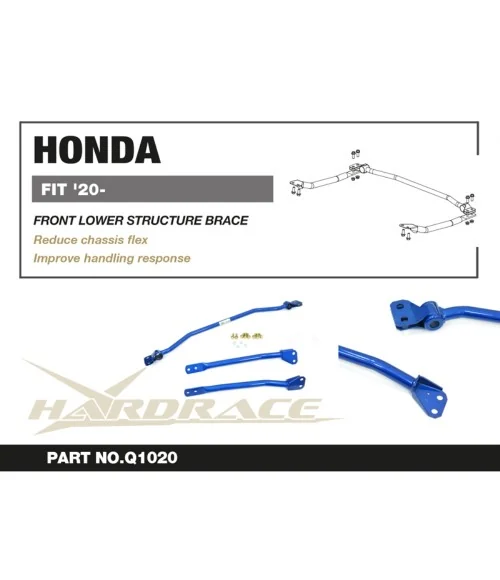 Hardrace Q1020 Front Lower Structure Brace Honda Fit / jazz - 