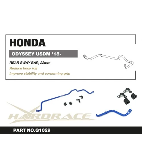 Hardrace Q1029 Rear Sway Bar Honda Odyssey usdm - 