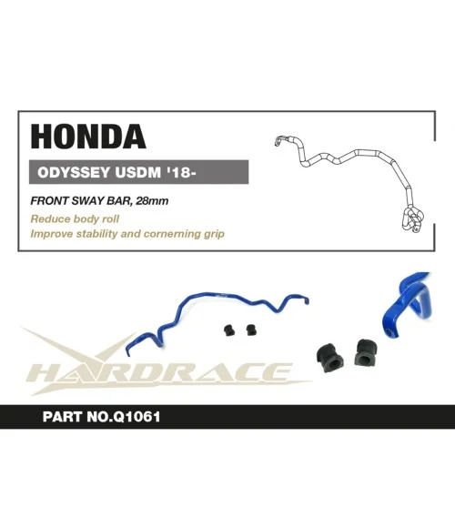 Hardrace Q1061 Front Sway Bar Honda Odyssey usdm - 