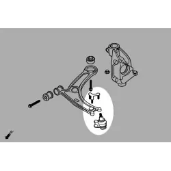 Giunto sferico del braccio inferiore anteriore Hardrace Q1069 Audi TT - 
