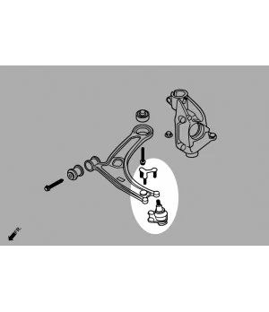 Hardrace Q1069 Front Lower Arm Ball Joint Audi TT - 