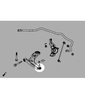 Hardrace Q1074 Front Roll Center Adjuster Honda Fit / jazz - 