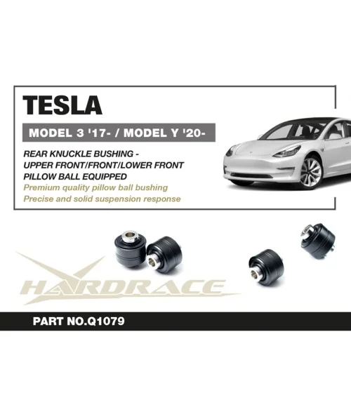 Boccola del fuso a snodo posteriore Hardrace Q1079 - Anteriore superiore/anteriore/anteriore inferiore Tesla Model 3, Model Y - 