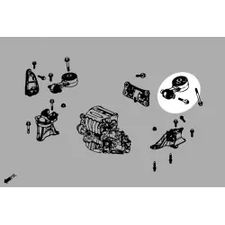 Barra di coppia supporto motore posteriore Hardrace Q1089 Honda Civic - 