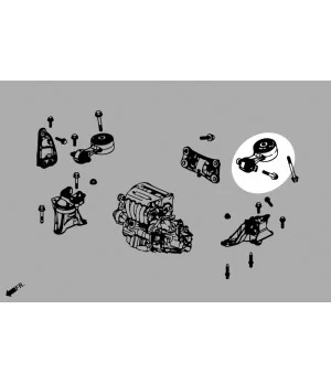 Hardrace Q1089 Rear Engine Mount Torque Rod Honda Civic - 