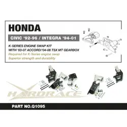 Kit di montaggio motore sostitutivo Hardrace Q1095 serie K Honda Civic, Integra - 
