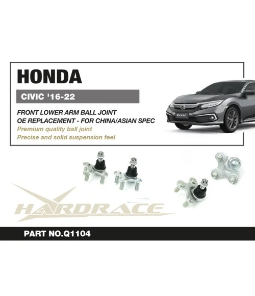 Giunto sferico anteriore inferiore Hardrace Q1104 Honda Civic - 