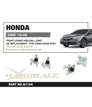Giunto sferico anteriore inferiore Hardrace Q1104 Honda Civic - 