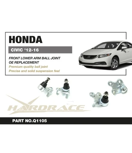 Hardrace Q1105 Front Lower Ball Joint Honda Civic - 
