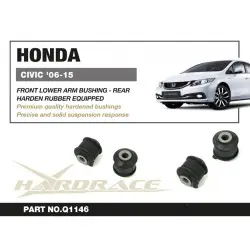 Hardrace Q1146 Front Lower Arm Bushing - Rear Honda Civic - 