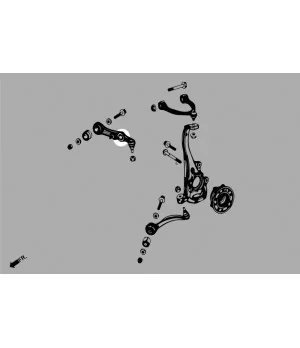 Hardrace Q1153 Front Lower Rear Arm Bushing - Shock Mercedes-benz C-class, E-class - 