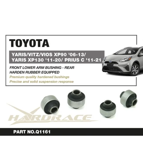 Hardrace Q1161 Front Lower Arm Bushing - Rear Toyota Yaris / vitz, VIOS, Prius c - 