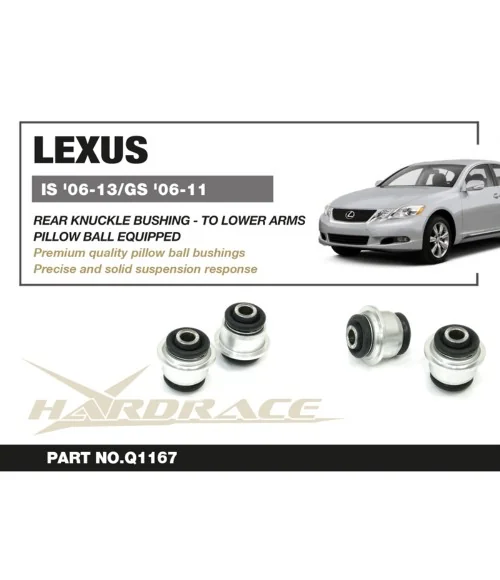 Hardrace Q1167 Rear Knuckle Bushing - Connect To Lower Arm Lexus IS, GS - 