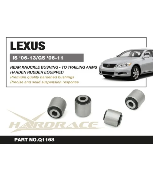 Boccola del fuso a snodo posteriore Hardrace Q1168 - Collegare al braccio oscillante Lexus GS, IS - 