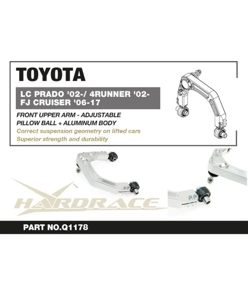 Hardrace Q1178 Front Upper Arm Toyota Fj cruiser, 4RUNNER, Land cruiser prado, Lexus GX - 