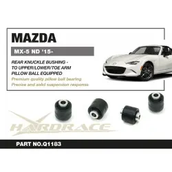 Boccola del fuso a snodo posteriore Hardrace Q1183 - Collegare ai bracci superiori/inferiori/punta Mazda MX-5 MIATA - 