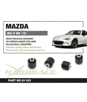 Hardrace Q1183 Rear Knuckle Bushing - Connect To Upper/lower/toe Arms Mazda MX-5 MIATA - 