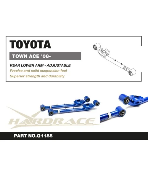 Braccio inferiore posteriore Hardrace Q1188 - Toyota Townace / liteace regolabile - 