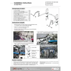 Hardrace Q1211 Rear Add-on Sway Bar Toyota Townace / liteace - 