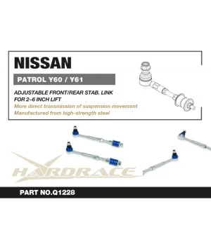 Hardrace Q1228 Front/rear Adj. Stabilizer Link Nissan Patrol - 