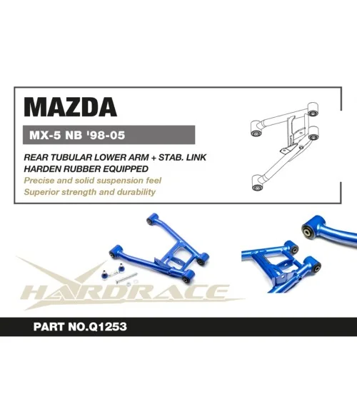 Hardrace Q1253 Rear Lower Arm Mazda MX-5 MIATA - 
