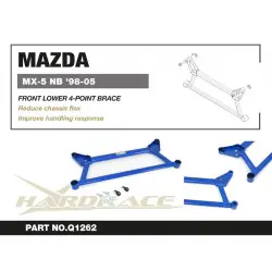 Hardrace Q1262 Barra di rinforzo anteriore inferiore a 4 punti Mazda MX-5 MIATA - 