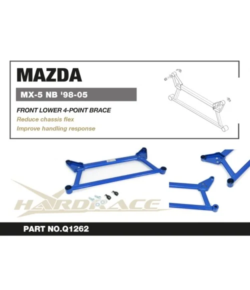 Hardrace Q1262 Front Lower 4-point Brace Mazda MX-5 MIATA - 