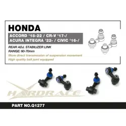 Hardrace Q1277 Barra stabilizzatrice posteriore regolabile Honda Civic, CR-V, Accord - 