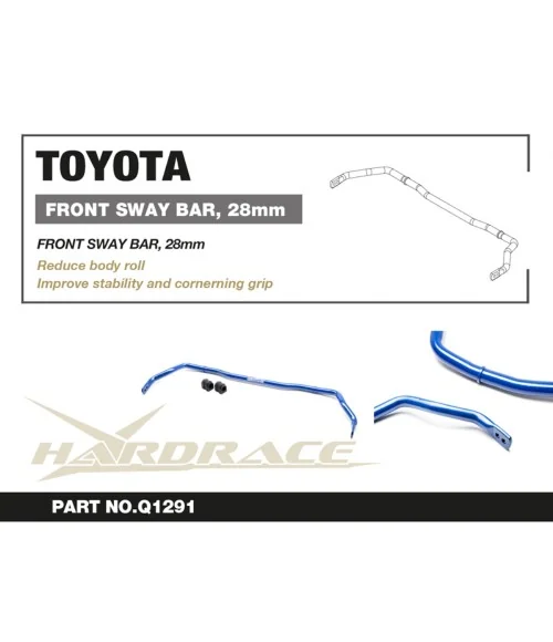 Barra stabilizzatrice anteriore Hardrace Q1291 Toyota Corolla/altis/auris - 