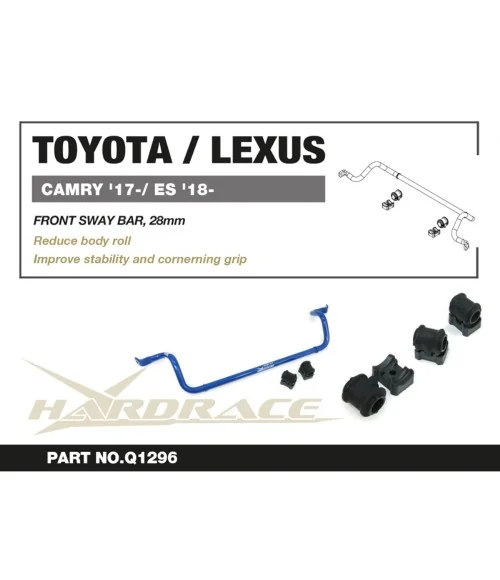 Hardrace Q1296 Front Sway Bar Toyota Camry, Lexus ES - 