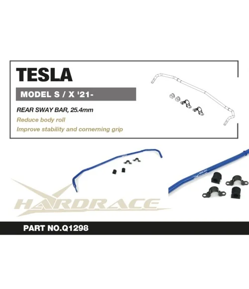 Barra stabilizzatrice posteriore Hardrace Q1298 Tesla Model S, Model X - 