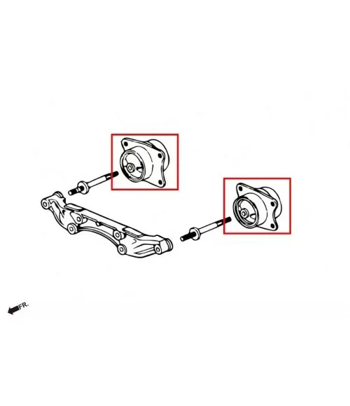 Hardrace 7127 Reinforced Differential Mount Rear Side Honda S2000 - 