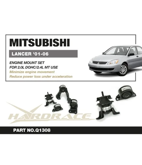 Hardrace Q1308 Harden Engine Mount Set Mitsubishi Lancer mirage - 
